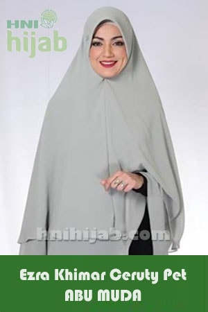 Hijab Ezra Khimar Ceruty Model Pet Abu Muda